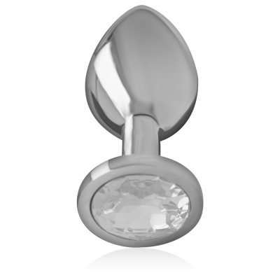 INTENSE PLUG ANAL METAL ALUMINIO CON CRISTAL PLATA TALLA M