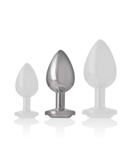 INTENSE PLUG ANAL METAL ALUMINIO CON CRISTAL PLATA TALLA M