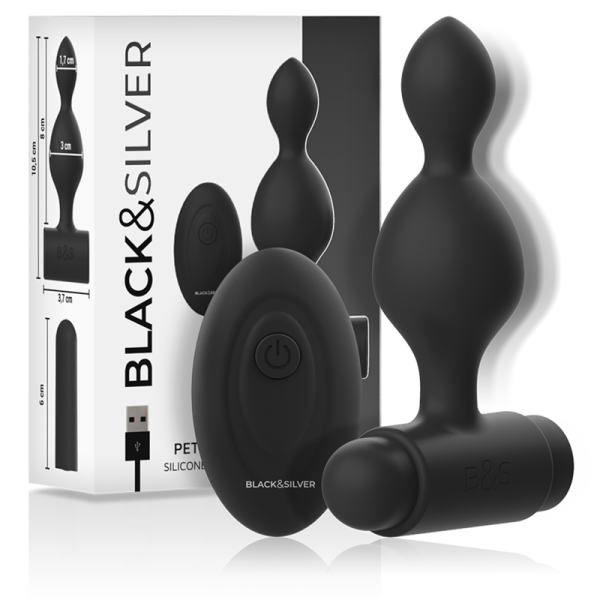 BLACKSILVER TUCKER PEQUENO PLUG ANAL SILICONA CONTROL REMOTO