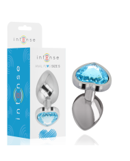 INTENSE PLUG ANAL METAL ALUMINIO CORAZON AZUL TALLA S