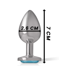 INTENSE PLUG ANAL METAL ALUMINIO CORAZON AZUL TALLA S