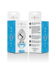 INTENSE PLUG ANAL METAL ALUMINIO CORAZON AZUL TALLA S