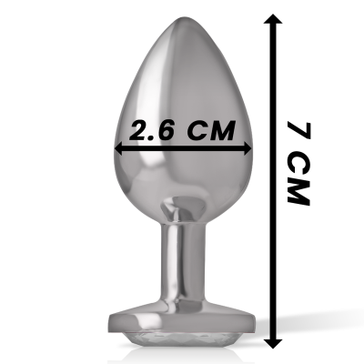 INTENSE PLUG ANAL METAL ALUMINIO CORAZON BLANCO TALLA S