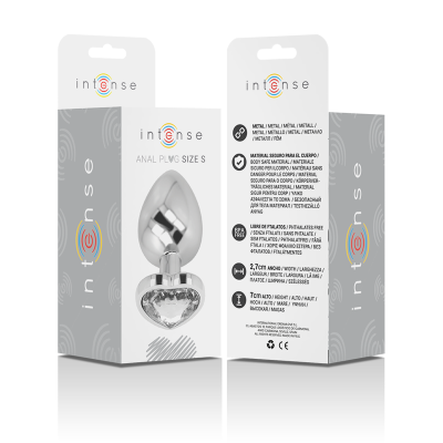 INTENSE PLUG ANAL METAL ALUMINIO CORAZON BLANCO TALLA S