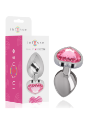 INTENSE PLUG ANAL METAL ALUMINIO CORAZON ROSA TALLA M