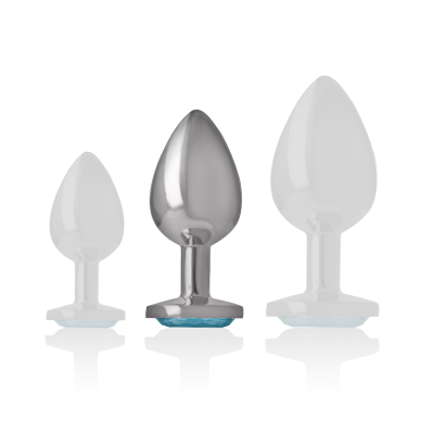 INTENSE PLUG ANAL METAL ALUMINIO CORAZON AZUL TALLA M