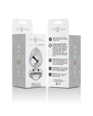 INTENSE PLUG ANAL METAL ALUMINIO CORAZON BLANCO TALLA M