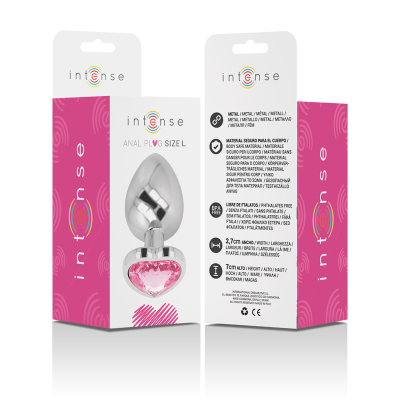 INTENSE PLUG ANAL METAL ALUMINIO CORAZON ROSA TALLA L