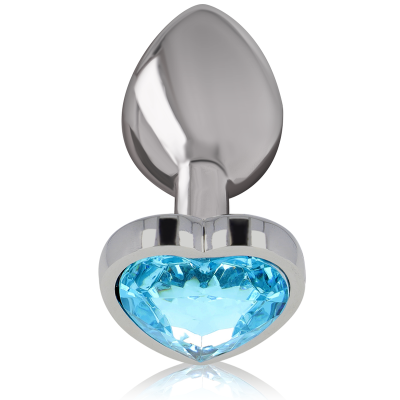 INTENSE PLUG ANAL METAL ALUMINIO CORAZON AZUL TALLA L