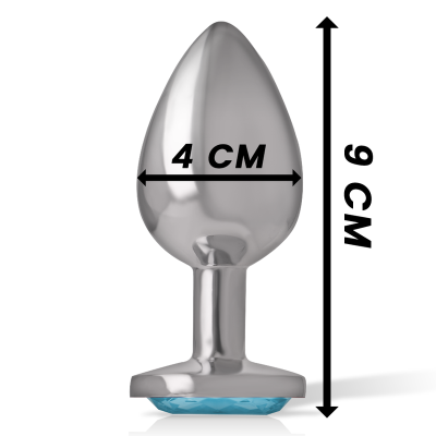 INTENSE PLUG ANAL METAL ALUMINIO CORAZON AZUL TALLA L
