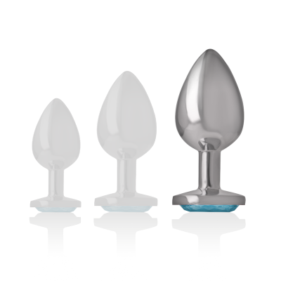 INTENSE PLUG ANAL METAL ALUMINIO CORAZON AZUL TALLA L