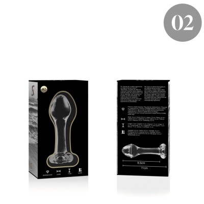 NEBULA SERIES BY IBIZA MODELO 2 PLUG CRISTAL TRANSPARENTE 11 CM O 35 CM