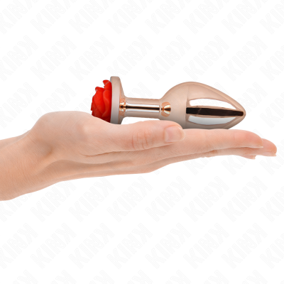KINK PLUG ANAL ORO ROSADO ROSA ROJA L