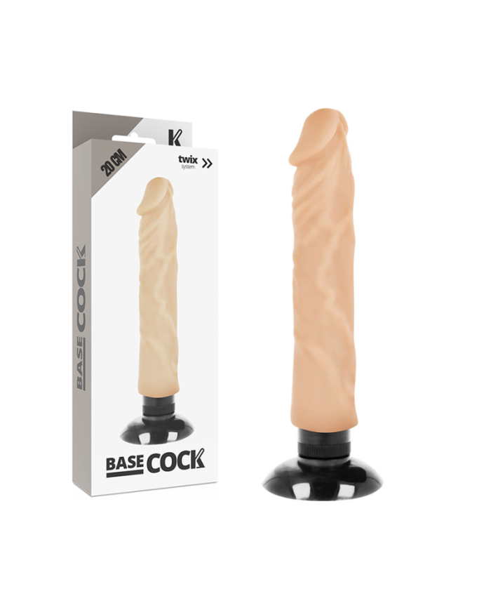 BASECOCK VIBRADOR REALISTICO 2 1 NATURAL 20 CM O 4 CM