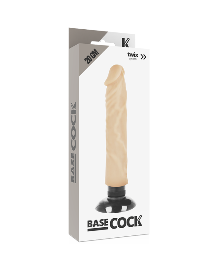 BASECOCK VIBRADOR REALISTICO 2 1 NATURAL 20 CM O 4 CM