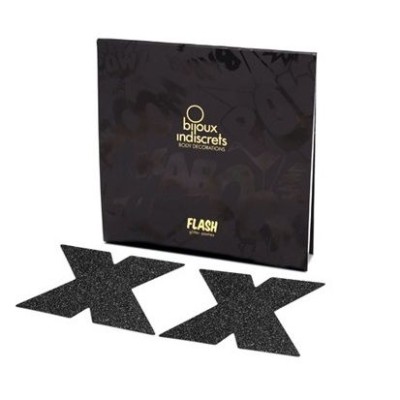 BIJOUX INDISCRETS PEZONERAS FLASH CRUZ NEGRO
