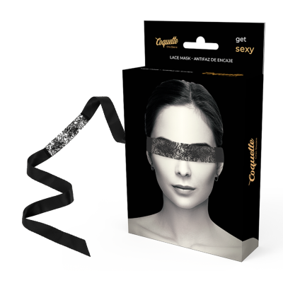 COQUETTE CHIC DESIRE ANTIFAZ ENCAJE NEGRO CINTA
