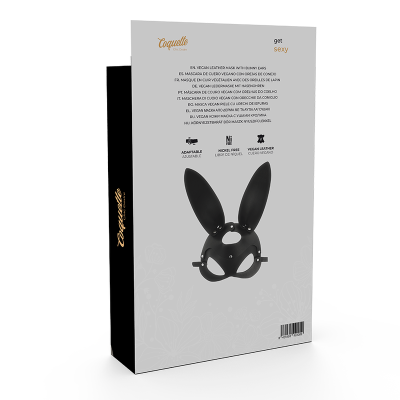 COQUETTE CHIC DESIRE MASCARA CUERO VEGANO CON OREJAS DE CONEJO