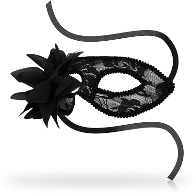 OHMAMA MASKS ANTIFAZ CON ENCAJES Y FLOR NEGRO