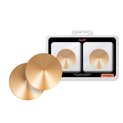 COQUETTE CHIC DESIRE CUBRE PEZONES METAL CIRCULOS DORADOS