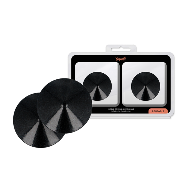 COQUETTE CHIC DESIRE CUBRE PEZONES METAL CIRCULOS NEGROS