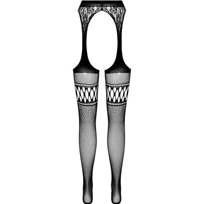 PASSION S026 MEDIAS CON LIGUERO NEGRO TALLA UNICA