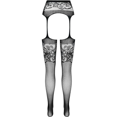 PASSION S029 MEDIAS CON LIGUERO NEGRO TALLA UNICA