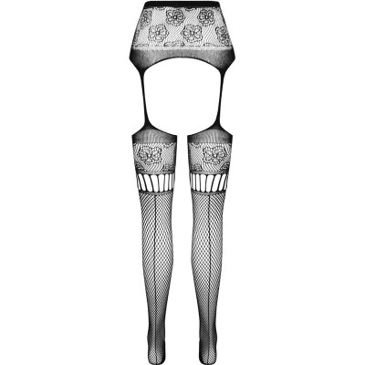 PASSION S030 MEDIAS CON LIGUERO NEGRO TALLA UNICA