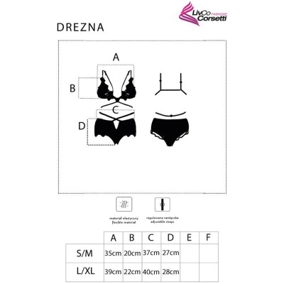 LIVCO CORSETTI FASHION DREZNA LC 90733 SUJETADOR PANTY NEGRO S M