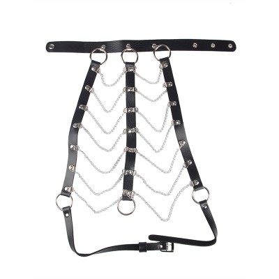 SUBBLIME ARNES DE PECHO CADENAS CUERO NEGRO TALLA UNICA
