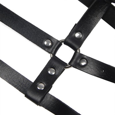 SUBBLIME ARNES DE PECHO ANILLAS DE CUERO NEGRO TALLA UNICA