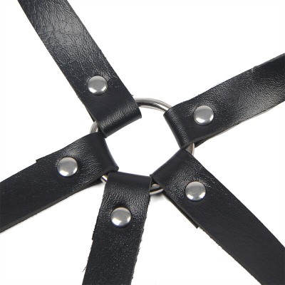SUBBLIME ARNES DE PECHO ANILLAS DE CUERO NEGRO TALLA UNICA