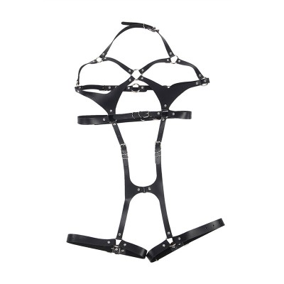 SUBBLIME ARNES CUERPO ENTERO CON HEBILLAS CUERO NEGRO TALLA UNICA