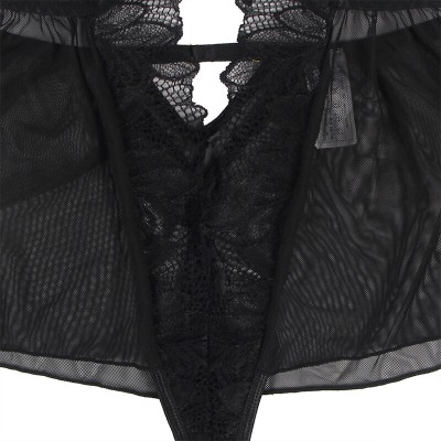 SUBBLIME TEDDY CUELLO HALTER ESPALDA DESCUBIERTA ENCAJE NEGRO S M