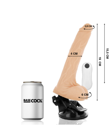 BASECOCK VIBRADOR REALISTICO CONTROL REMOTO NATURAL 19 CM O 4 CM BASECOCK VIBRADOR REALISTICO CONTROL REMOTO NATURAL 19 CM O 4 CM