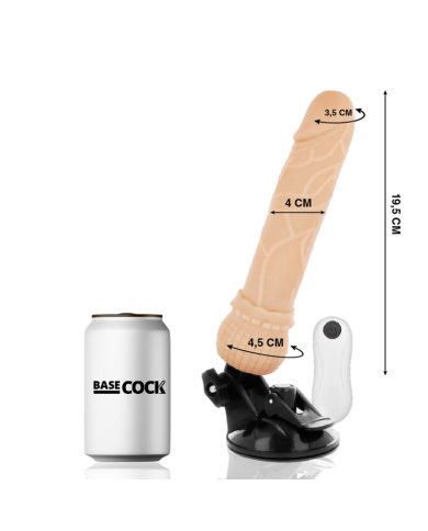 BASECOCK VIBRADOR REALISTICO CONTROL REMOTO NATURAL 195 CM O 4 CM BASECOCK VIBRADOR REALISTICO CONTROL REMOTO NATURAL 195 CM O 4 CM