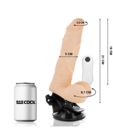 BASECOCK VIBRADOR REALISTICO ARTICULABLE CONTROL REMOTO NATURAL 21 CM O 5 CM BASECOCK VIBRADOR REALISTICO ARTICULABLE CONTROL REMOTO NATURAL 21 CM O 5 CM