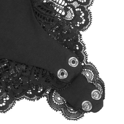 SUBBLIME TEDDY DETALLE ENCAJE FLORAL NEGRO S M