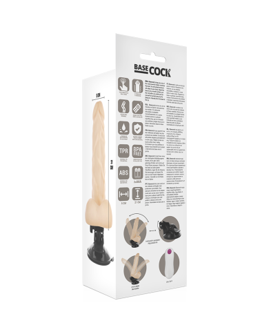 BASECOCK VIBRADOR REALISTICO ARTICULABLE CONTROL REMOTO NATURAL 21 CM O 5 CM BASECOCK VIBRADOR REALISTICO ARTICULABLE CONTROL REMOTO NATURAL 21 CM O 5 CM