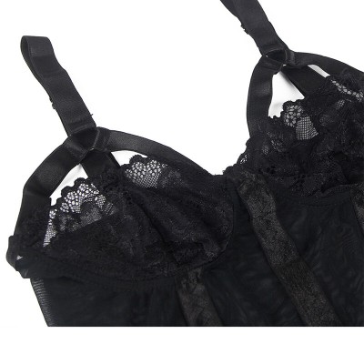 SUBBLIME TEDDY CON LIGUERO DETALLE TIRAS PECHO NEGRO S M