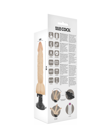 BASECOCK VIBRADOR REALISTICO ARTICULABLE CONTROL REMOTO NATURAL 20 CM O 45 CM BASECOCK VIBRADOR REALISTICO ARTICULABLE CONTROL REMOTO NATURAL 20 CM O 45 CM