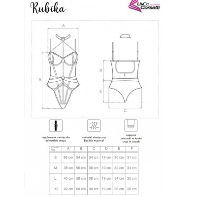 LIVCO CORSETTI FASHION RUBIKA LC XG079 BODY CON GARGANTILLA NEGRO L