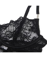 SUBBLIME 954185 BABYDOLL DE ENCAJE CON TIRANTES AJUSTABLES NEGRO S M