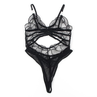 SUBBLIME 955229 BODY TRANSPARENTE CON ENCAJE HUECO NEGRO L XL