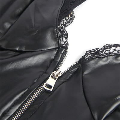 SUBBLIME 955458 BODY CON CREMALLERA DE CUERO NEGRO S M