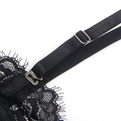 SUBBLIME 955496 BODY DE ENCAJE CON LAZOS Y LIGAS NEGRO S M