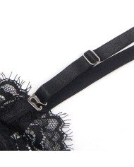 SUBBLIME 955496 BODY DE ENCAJE CON LAZOS Y LIGAS NEGRO S M