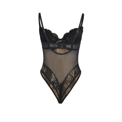 SUBBLIME 955625 BODY DE ENCAJE CON CIERRE INFERIOR NEGRO L XL