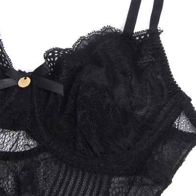 SUBBLIME 955625 BODY DE ENCAJE CON CIERRE INFERIOR NEGRO L XL