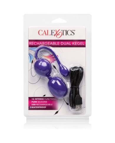 CALEXOTICS BOLAS DUAL KEGEL RECARGABLES LILA